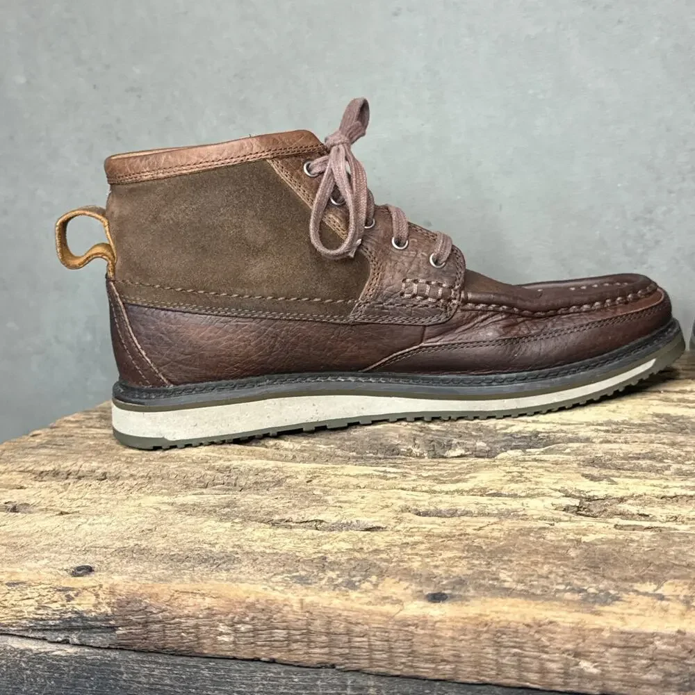 Ariat Men's Foothill Brown Lookout Leather Suede Moc Toe Chukka Boots Size 10D
